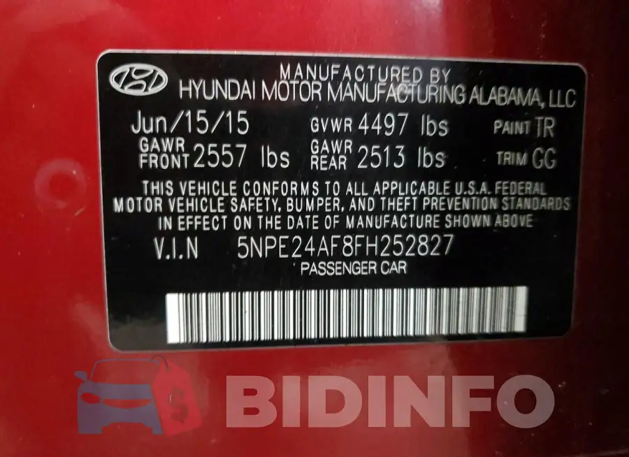 5NPE24AF8FH252827 Photo# 12