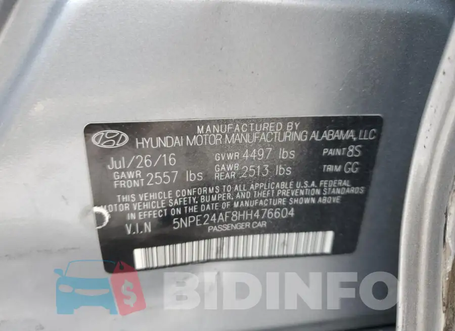 5NPE24AF8HH476604 Photo# 12