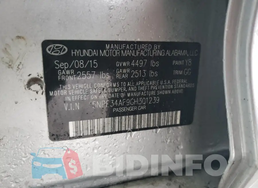5NPE34AF9GH301239 Photo# 12