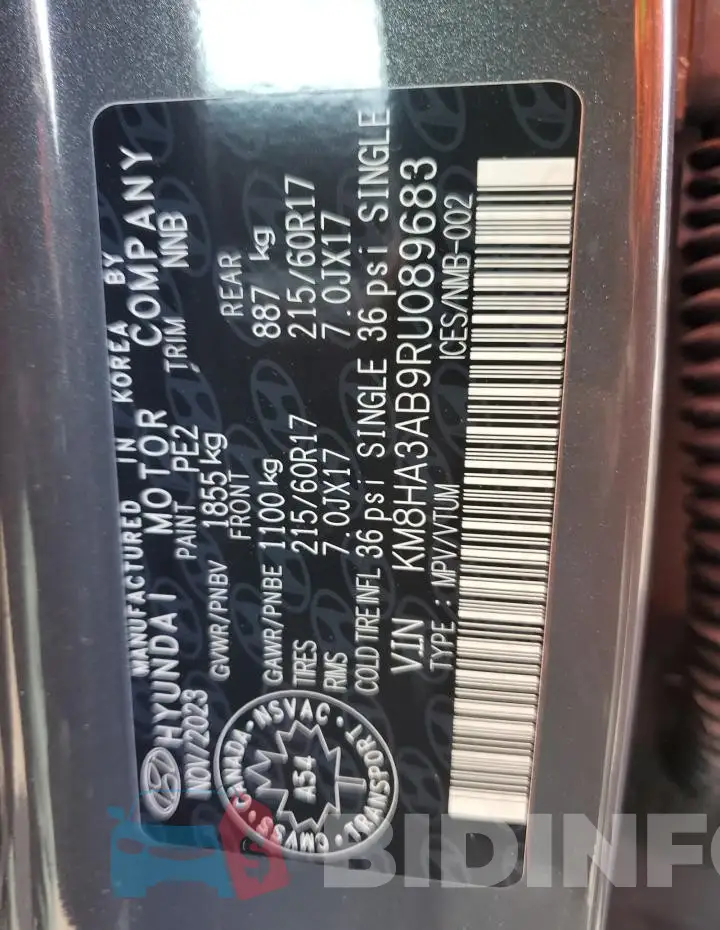 KM8HA3AB9RU089683 Photo# 13