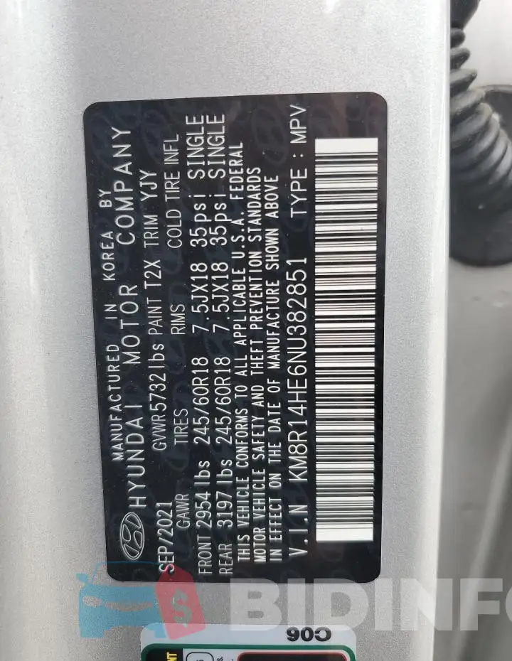 KM8R14HE6NU382851 Photo# 13