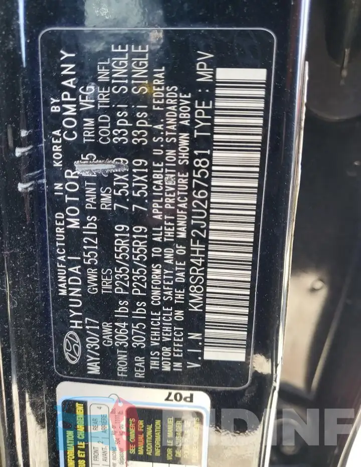 KM8SR4HF2JU267581 Photo# 12