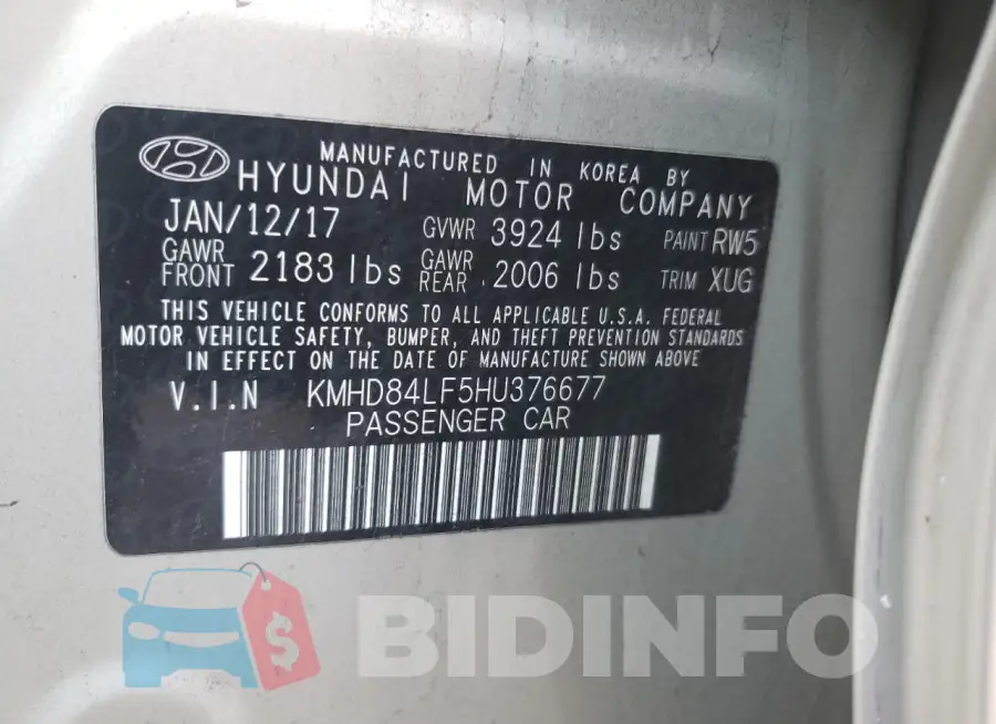 KMHD84LF5HU376677 Photo# 12