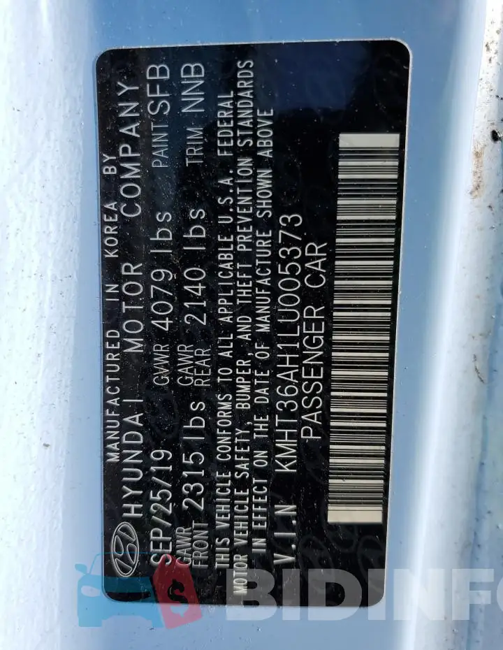 KMHT36AH1LU005373 Photo# 12