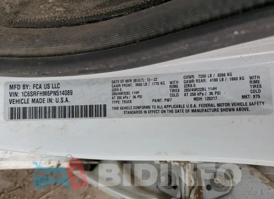 1C6SRFHM6PN514089 Photo# 12