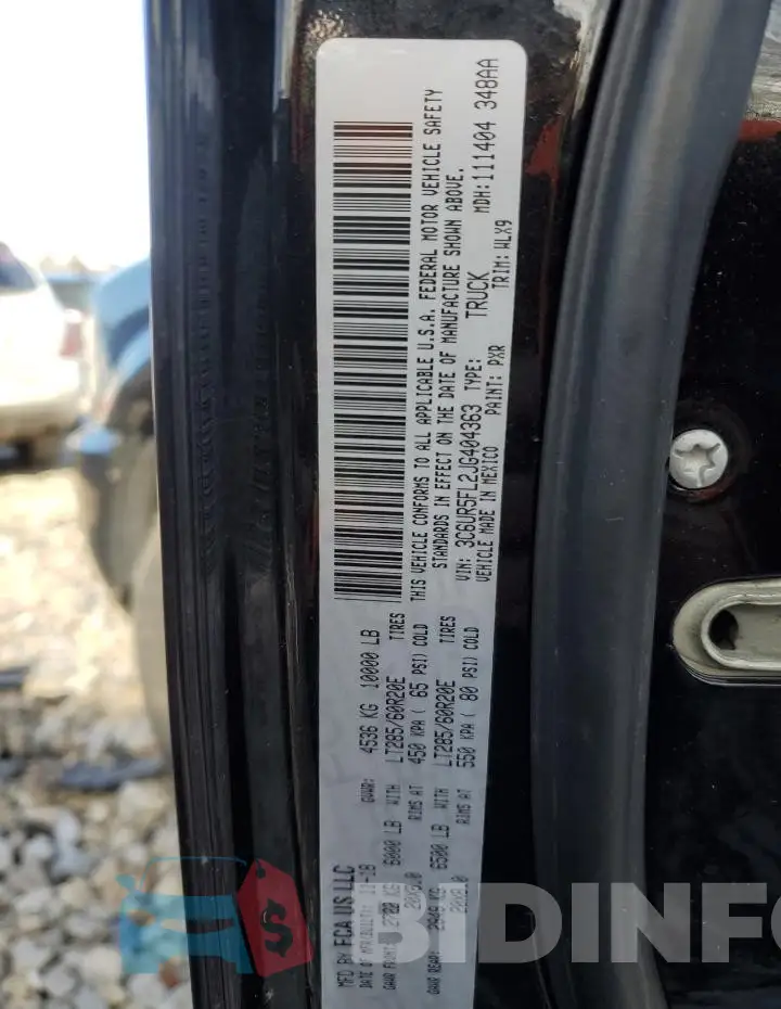3C6UR5FL2JG404363 Photo# 12