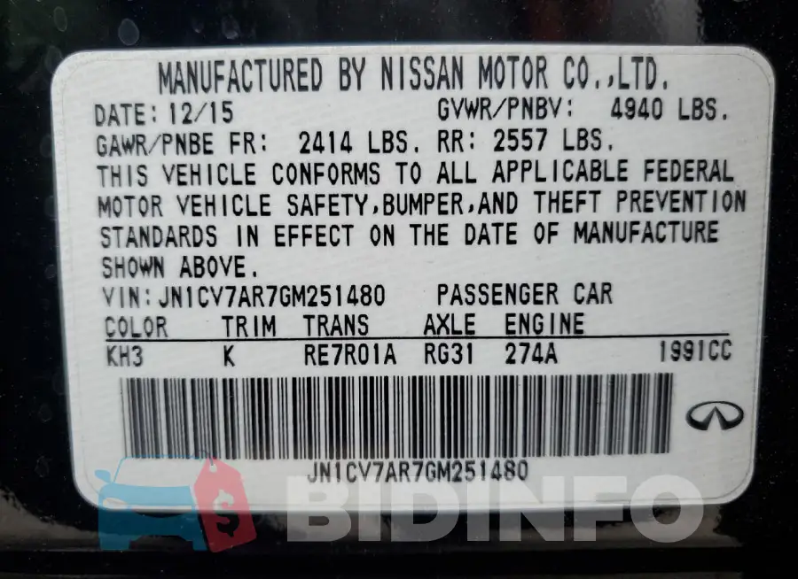 JN1CV7AR7GM251480 Photo# 12
