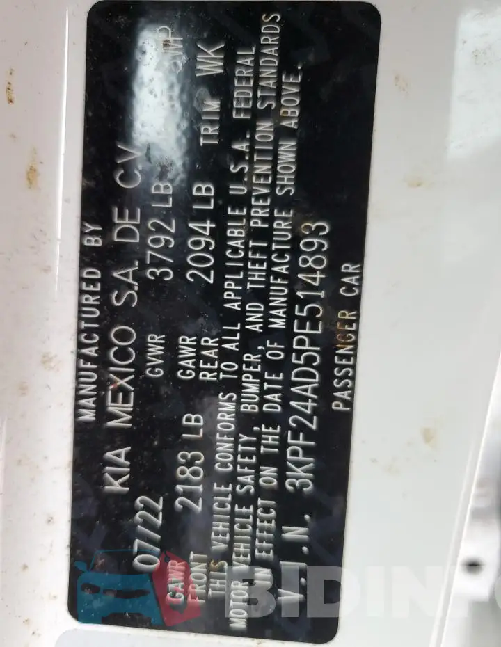 3KPF24AD5PE514893 Photo# 12