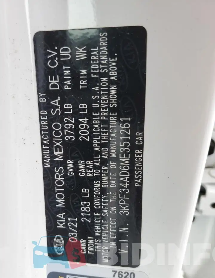 3KPF34AD6ME351261 Photo# 12