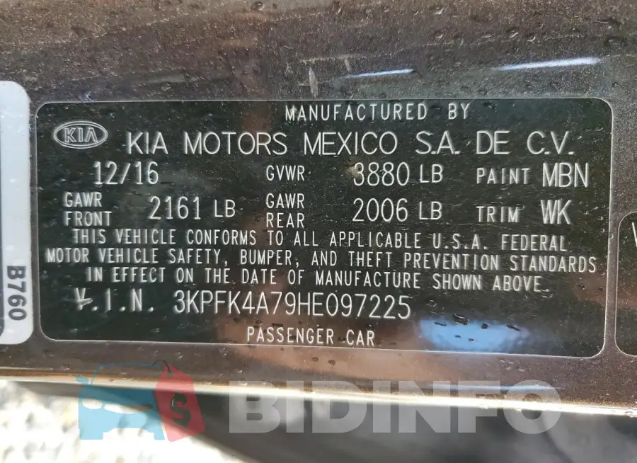 3KPFK4A79HE097225 Photo# 12