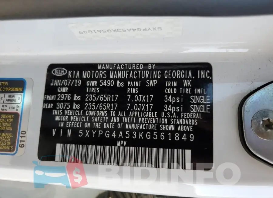 5XYPG4A53KG561849 Photo# 13