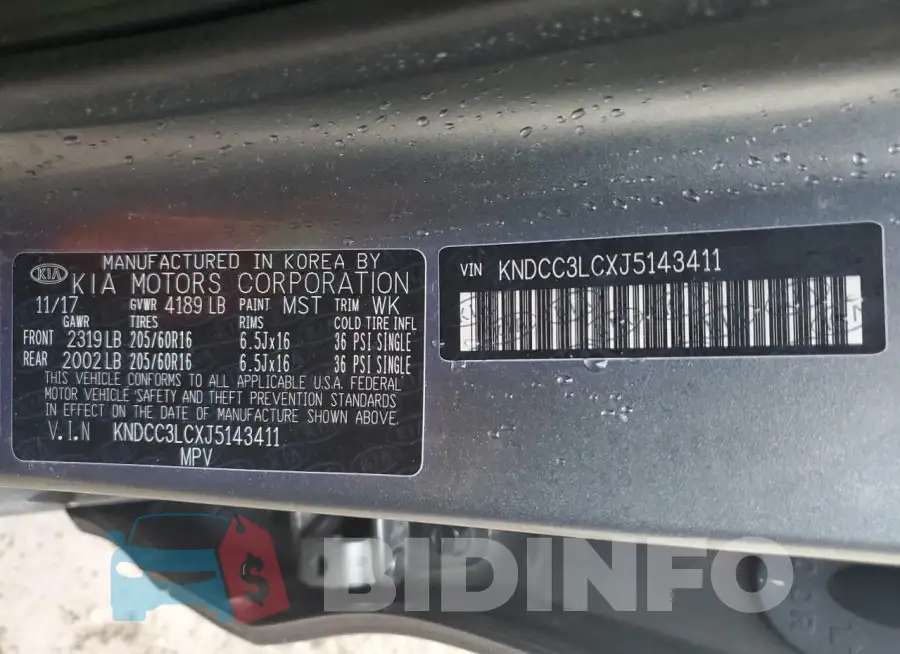 KNDCC3LCXJ5143411 Photo# 13