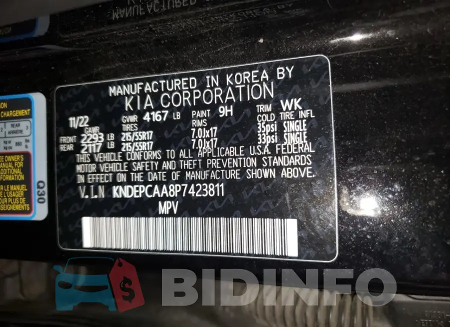 KNDEPCAA8P7423811 Photo# 12
