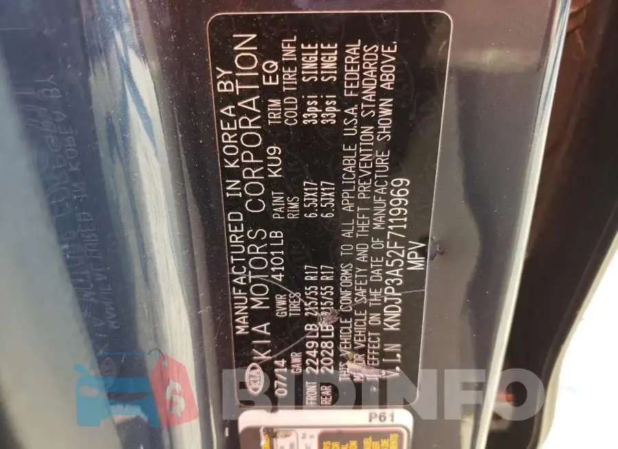 KNDJP3A52F7119969 Photo# 12
