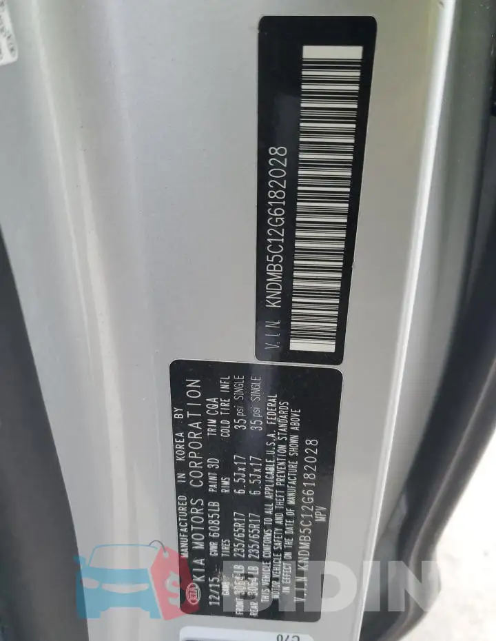 KNDMB5C12G6182028 Photo# 14