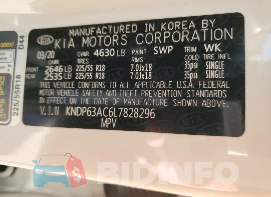 KNDP63AC6L7828296 Photo# 12