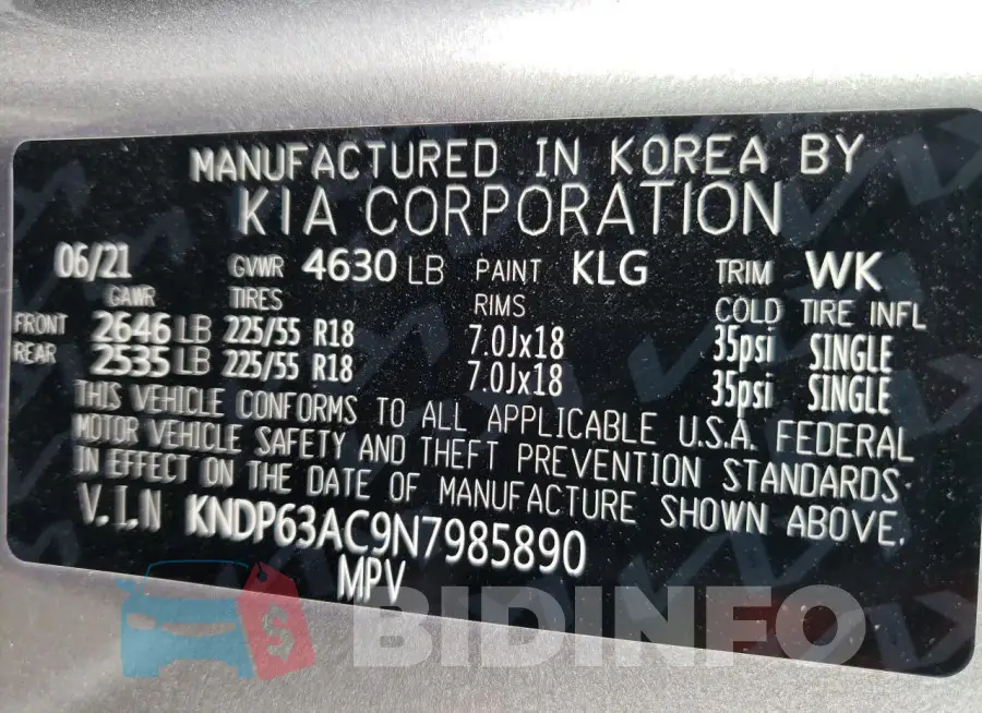KNDP63AC9N7985890 Photo# 12
