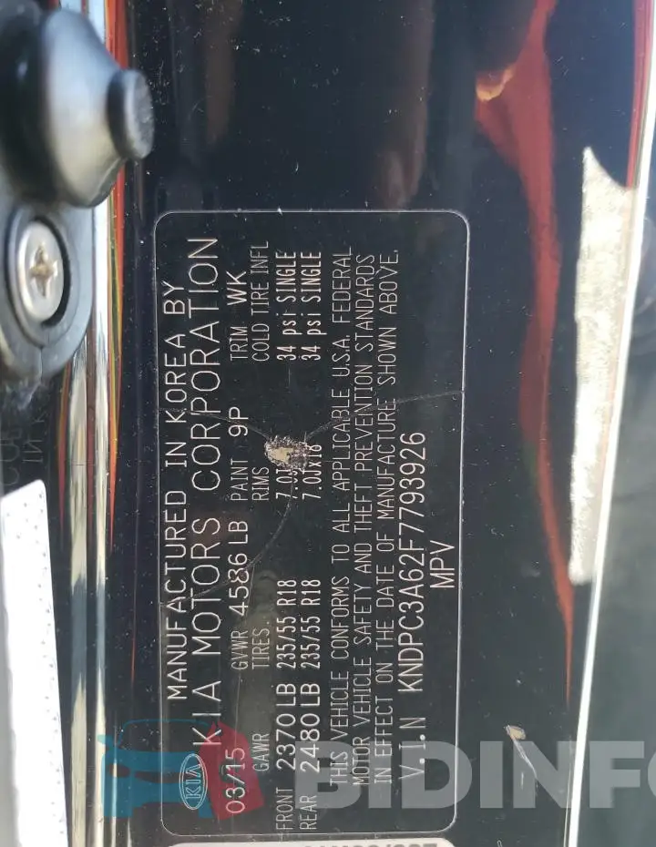 KNDPC3A62F7793926 Photo# 13