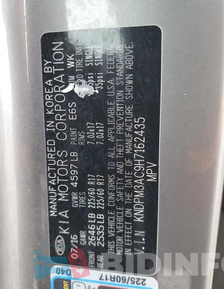 KNDPM3AC9H7162435 Photo# 12