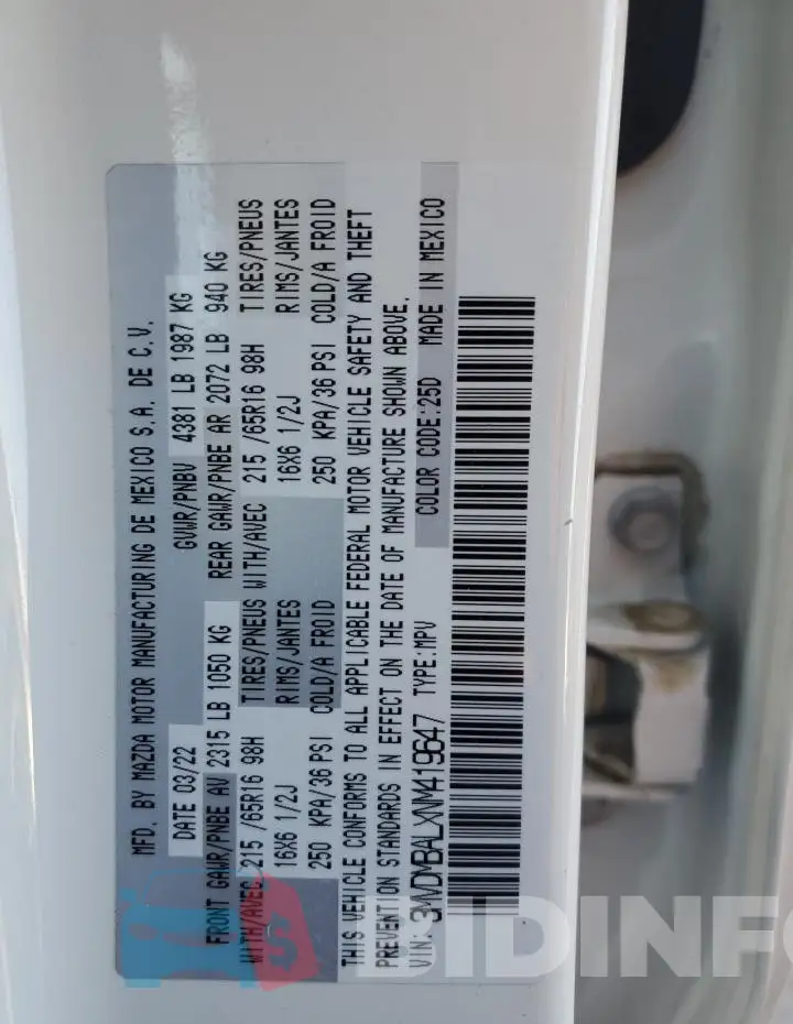 3MVDMBALXNM419647 Photo# 12