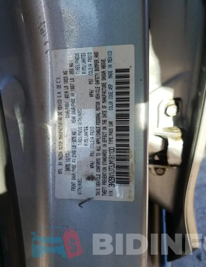 3MZBN1U73JM181100 Photo# 12