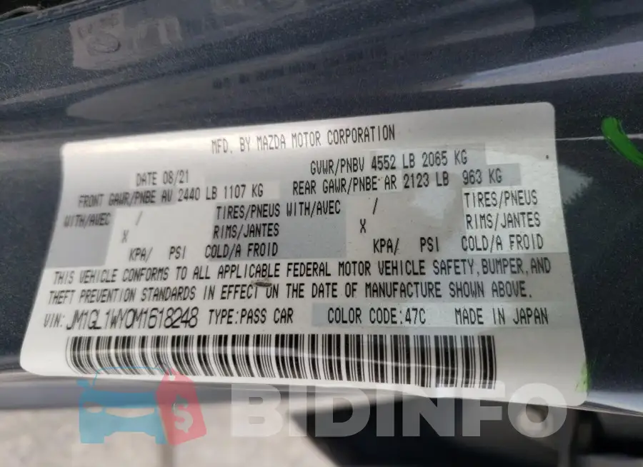 JM1GL1WY0M1618248 Photo# 13