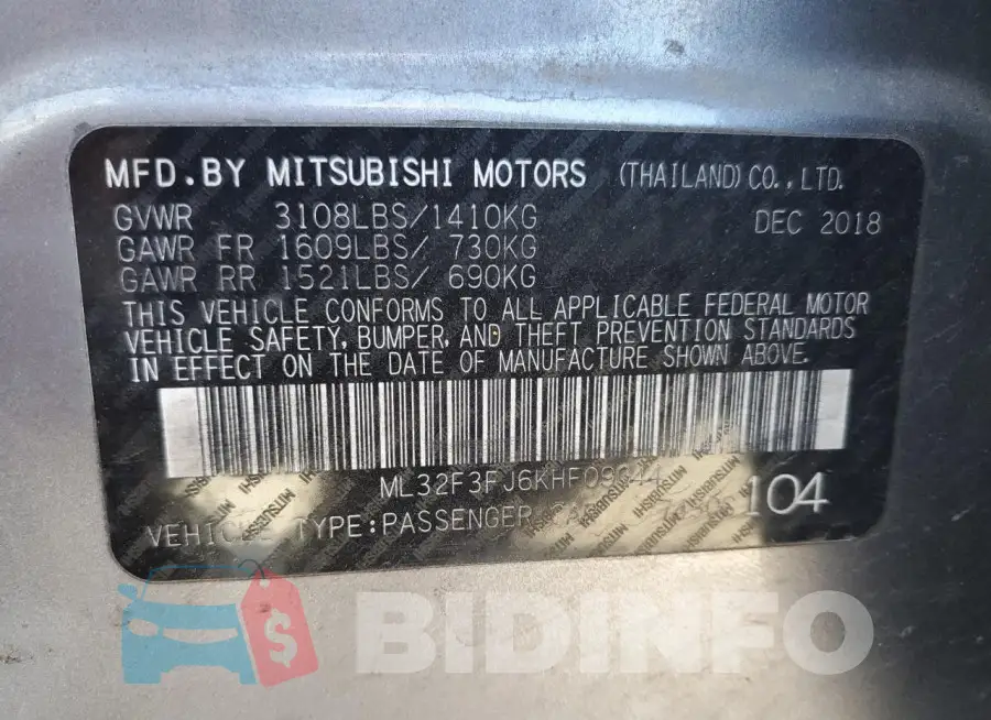 ML32F3FJ6KHF09044 Photo# 13