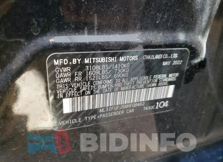 ML32FUFJ5NHF08462 Photo# 12