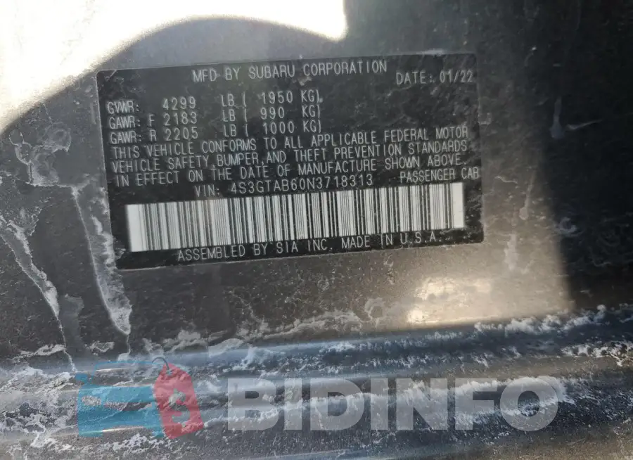 4S3GTAB60N3718313 Photo# 12