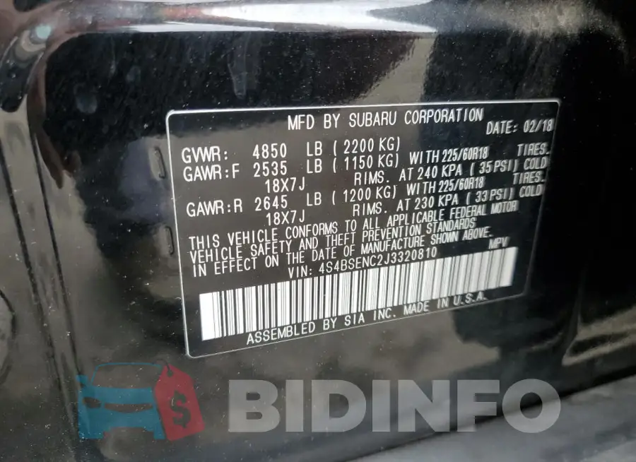 4S4BSENC2J3320810 Photo# 12