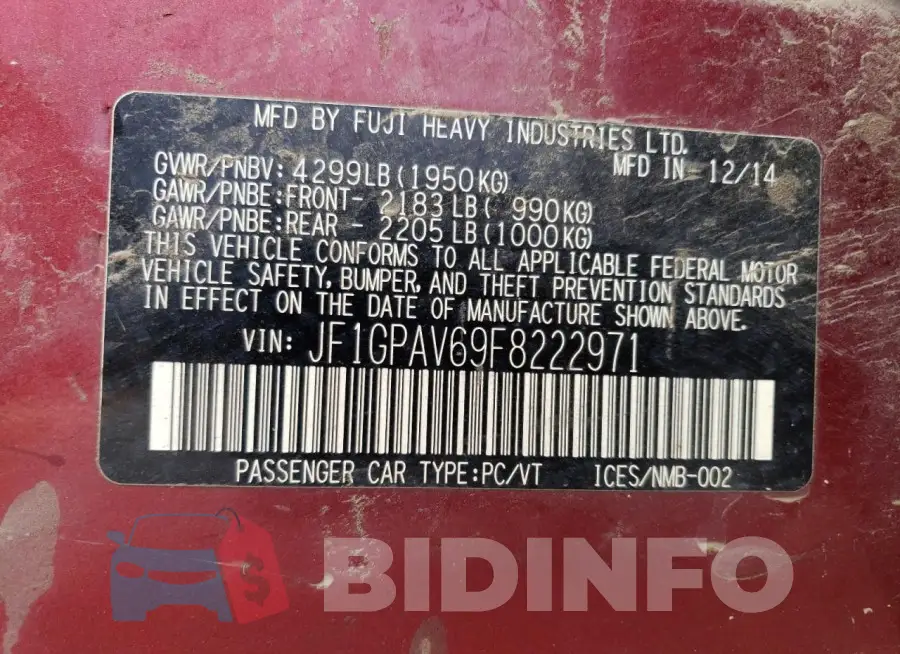JF1GPAV69F8222971 Photo# 13