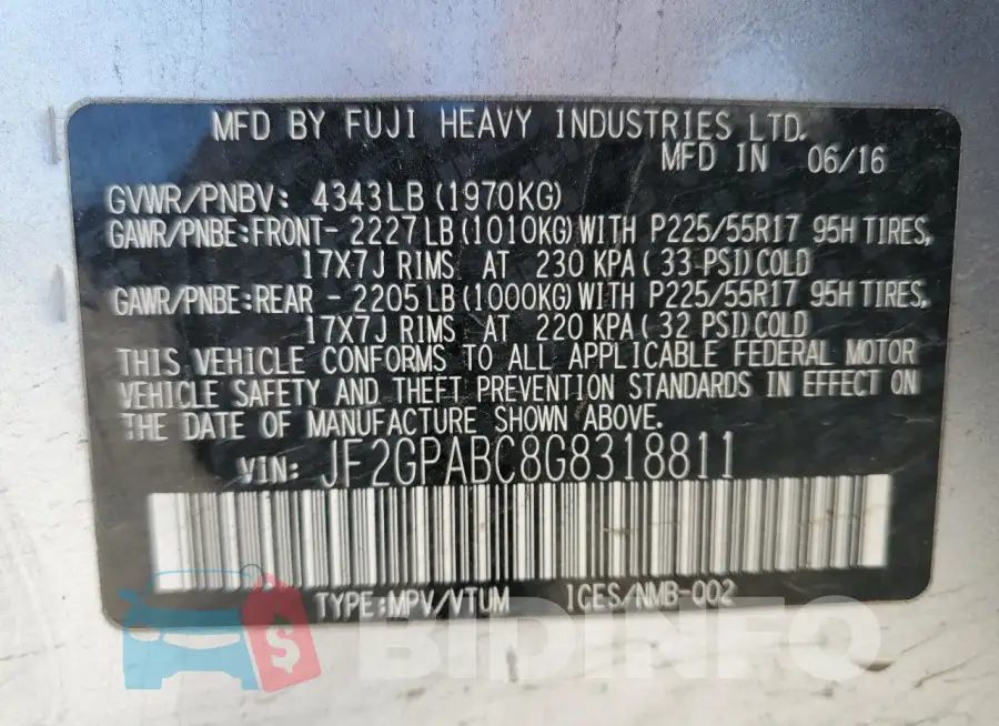 JF2GPABC8G8318811 Photo# 12