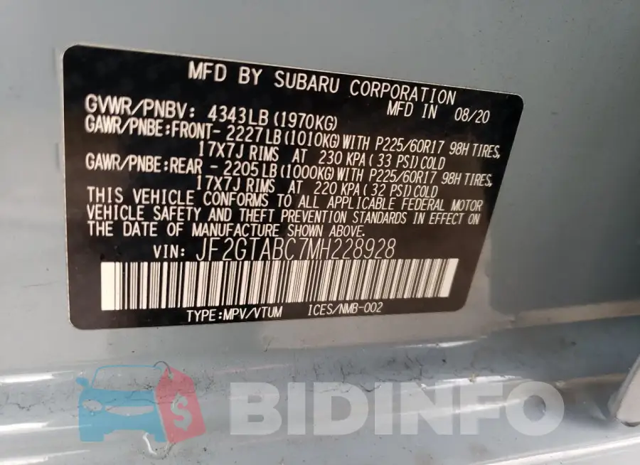 JF2GTABC7MH228928 Photo# 12