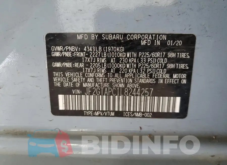 JF2GTAPC1L8244257 Photo# 14