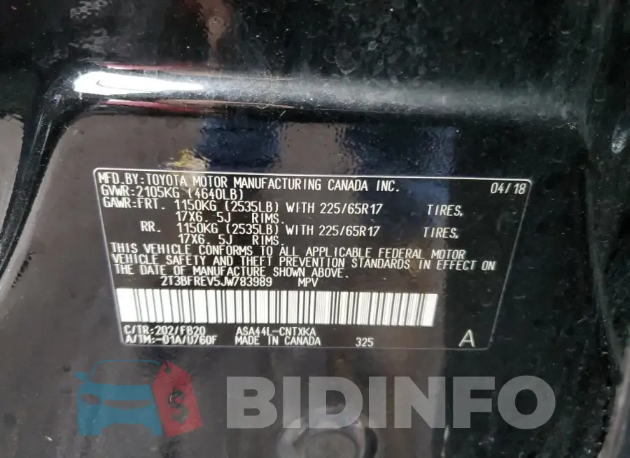 2T3BFREV5JW783989 Photo# 13