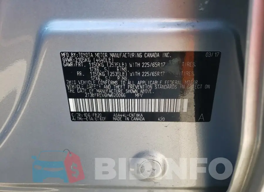 2T3BFREV6HW620066 Photo# 12