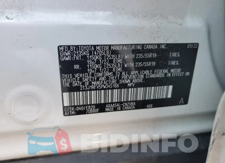 2T3J1RFV5PW345166 Photo# 13