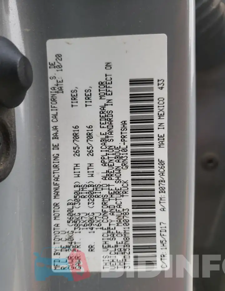 3TMDZ5BN8MM100783 Photo# 12