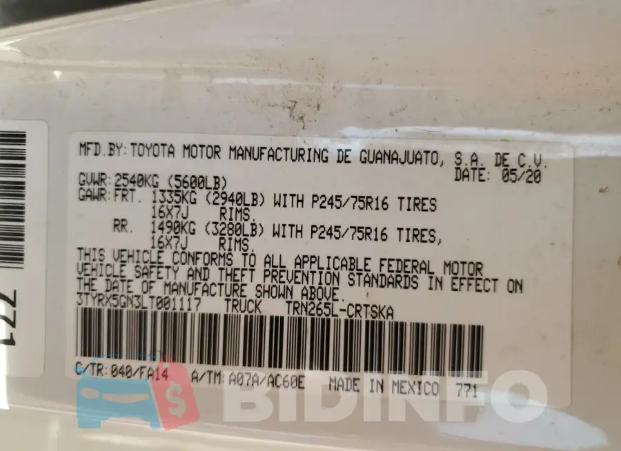 3TYRX5GN3LT001117 Photo# 12