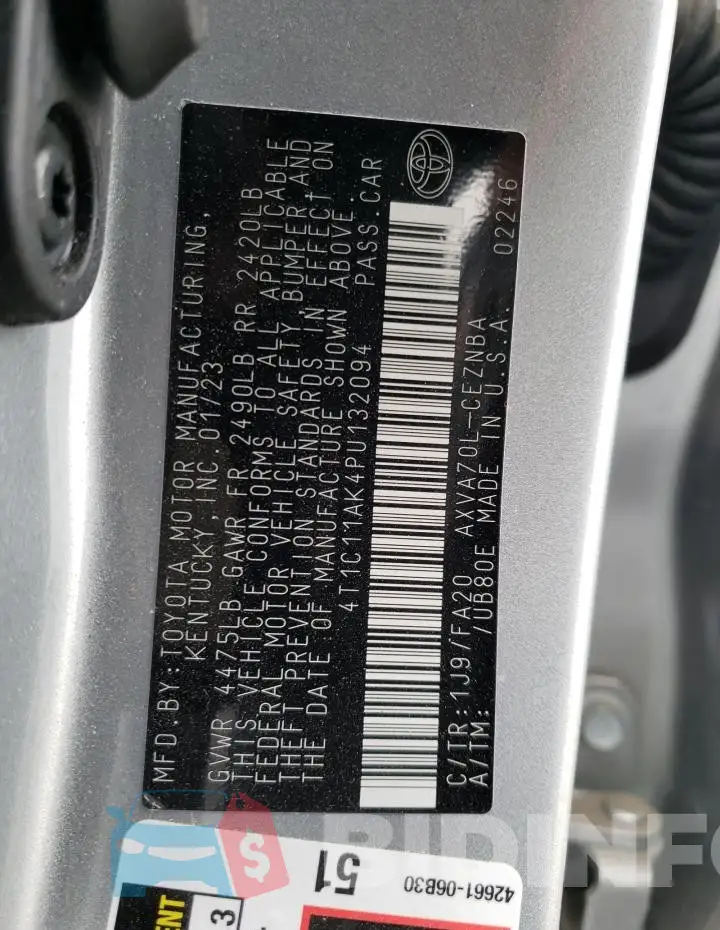 4T1C11AK4PU132094 Photo# 12