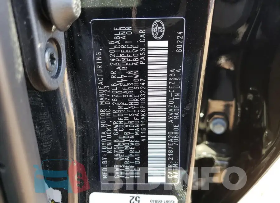 4T1G11AK6PU832247 Photo# 13