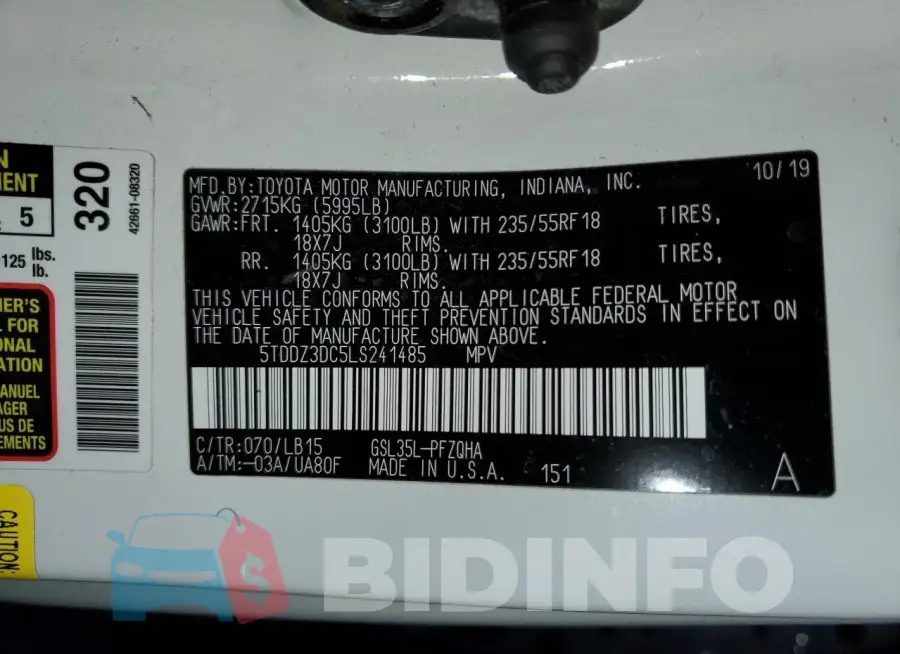 5TDDZ3DC5LS241485 Photo# 12