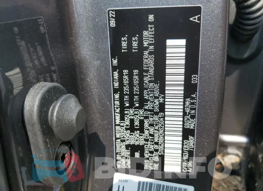 5TDGZRBH2NS250419 Photo# 13