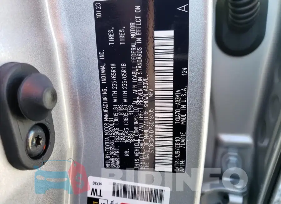 5TDKDRAHXPS049705 Photo# 14