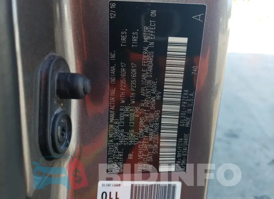 5TDKZ3DC7HS814045 Photo# 13