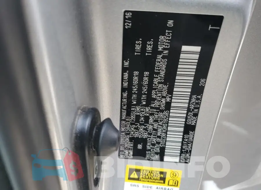 5TDZZRFH3HS192585 Photo# 13