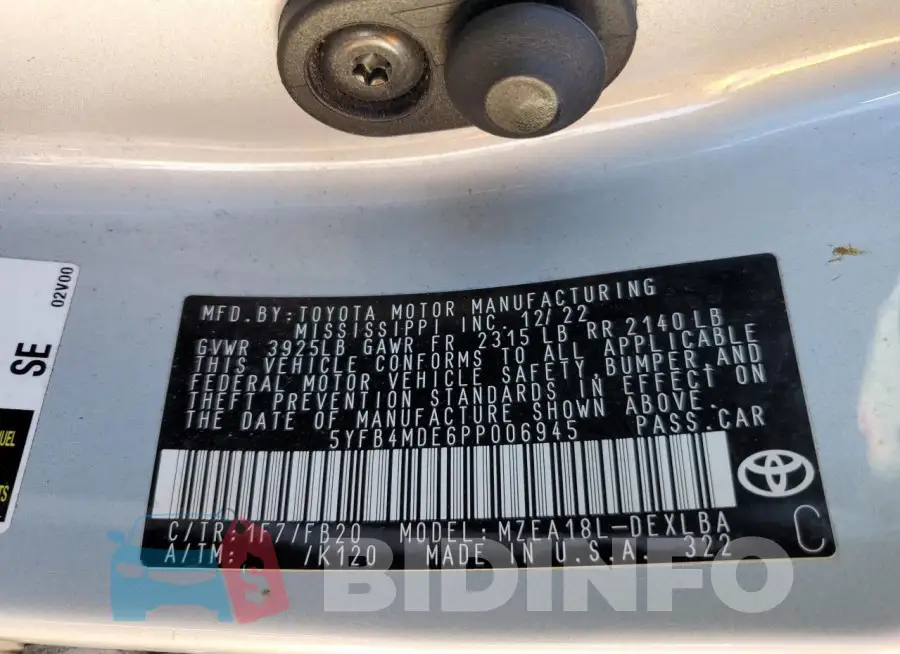 5YFB4MDE6PP006945 Photo# 12