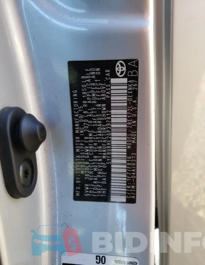 5YFBURHE2GP397812 Photo# 13