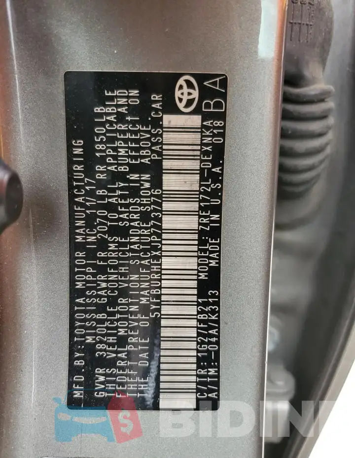 5YFBURHEXJP773776 Photo# 12