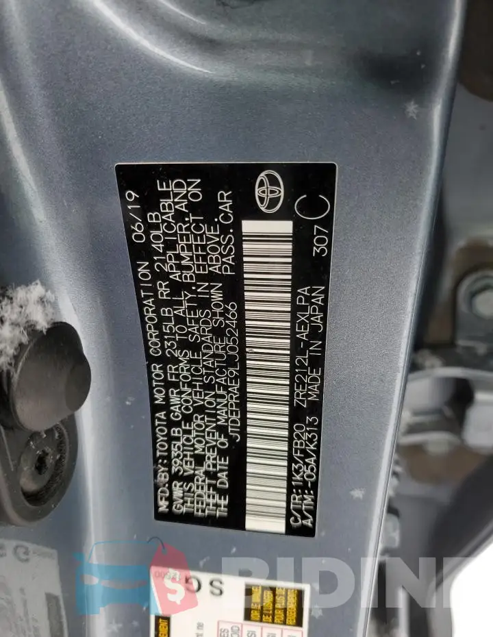 JTDEPRAE9LJ052466 Photo# 12